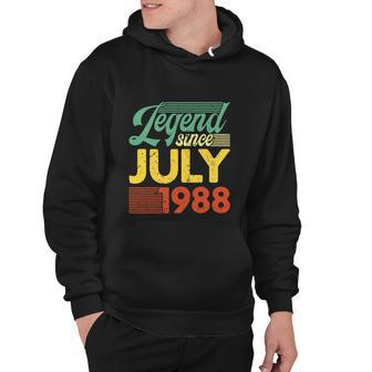 34 Years Old Legend Since July 1988 34Th Birthday Hoodie - Monsterry AU