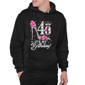 40 Years Old Its My 40Th Cool Gift Birthday Funny Pink Diamond Shoes Gift Hoodie - Monsterry AU