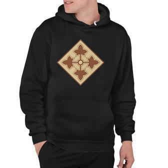 4Th Infantry Division Desert Tan Camo Insignia Hoodie | Mazezy