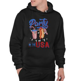 4Th Of July Food Party In The Usa Funny Hot Dog Lover Hoodie - Seseable