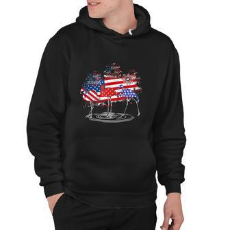 4Th Of July Funny American Flag Flamingo Party Hoodie - Monsterry