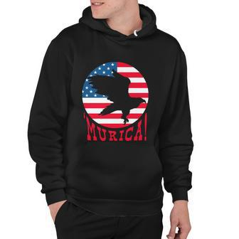 4Th Of July Funny Funny Gift Eagle Mullet Murica Patriotic Flag Gift Hoodie - Monsterry DE