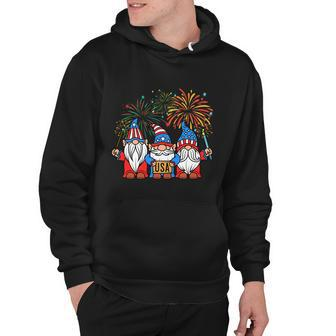 4Th Of July Funny Patriotic Gnomes Usa Pride American Flag Hoodie - Monsterry