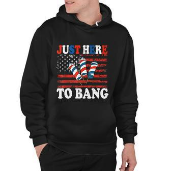 4Th Of July Im Just Here To Bang Fireworks America Flag Hoodie - Monsterry AU