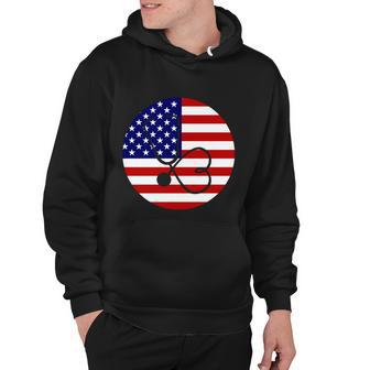 4Th Of July Nurse Independence Day Design Gift American Flag Gift Hoodie - Monsterry DE