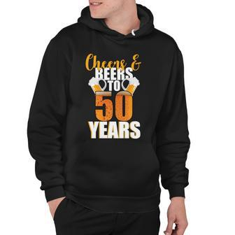 50Th Birthday Cheers & Beers To 50 Years Tshirt Hoodie - Monsterry