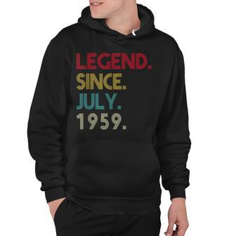63 Years Old Legend Since July 1959 63Rd Birthday Gifts Hoodie - Seseable
