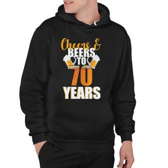 70Th Birthday Cheers & Beers To 70 Years Tshirt Hoodie - Monsterry