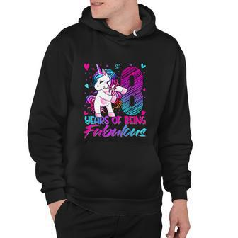 8Th Birthday 8 Year Old Girl Flossing Funny Unicorn Party Hoodie - Monsterry UK