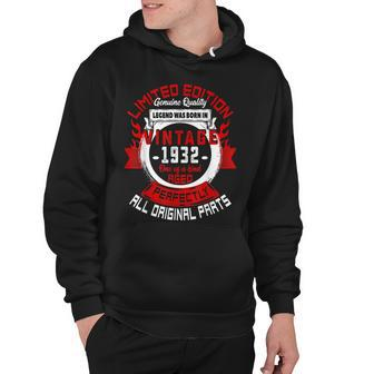 90Th Birthday Gift Vintage Legends Born In 1932 90 Years Old Hoodie - Seseable