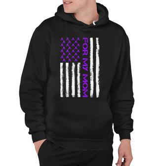 Alzheimers Awareness For My Mom Support Flag Hoodie - Monsterry DE