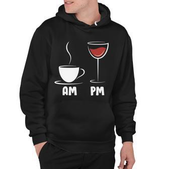 Am Coffee Pm Wine V2 Hoodie - Monsterry