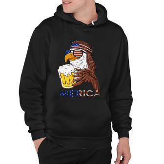 American Bald Eagle Mullet Graffiti 4Th Of July Patriotic Gift Hoodie - Monsterry
