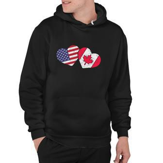 American Canadian Heart Canada Funny Hoodie - Monsterry CA