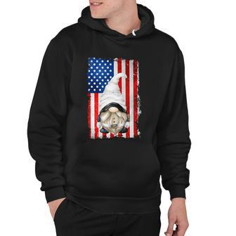 American Flag Motif For Veteran Women Funny Patriotic Gnome Meaningful Gift Hoodie - Monsterry AU
