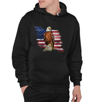 American Flag Patriotic Eagle Vintage Hoodie - Monsterry