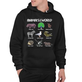 Animals Of The World Tshirt Hoodie - Monsterry