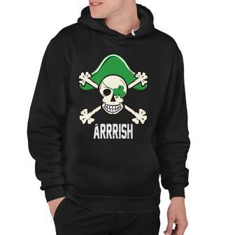 Arrrish Irish Clover Skull St Patricks Day Hoodie - Monsterry