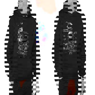 Astronaut Blowing Space Bubbles Hoodie - Monsterry