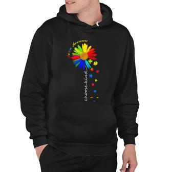 Autism Awareness Choose Kind Sunflower Puzzle Hoodie - Monsterry