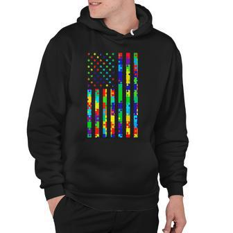 Autism Awareness Colorful Puzzle Flag Hoodie - Monsterry DE