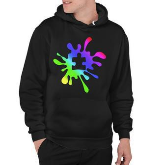 Autism Rainbow Puzzle Splatter Tshirt Hoodie - Monsterry