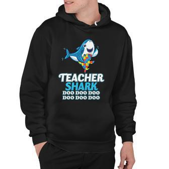 Autism Teacher Shark Hoodie - Thegiftio UK