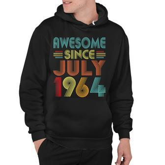 Awesome Since July 1964 Vintage 58 Years Old 58Th Birthday Hoodie - Seseable