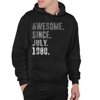 Awesome Since July 1980 42Nd Birthday Vintage 1980 Hoodie - Seseable