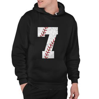 Baseball Softball Lover Seven Years Bday 7Th Birthday Boy Hoodie - Monsterry UK