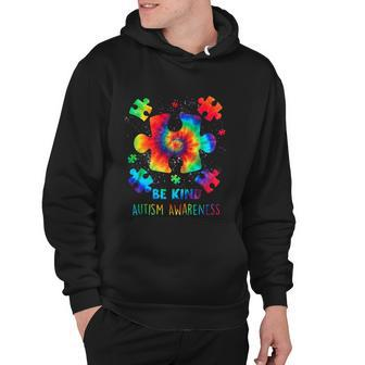 Be Kind Puzzle Pieces Tie Dye Cute Autism Awareness Hoodie - Monsterry