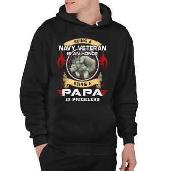 Being A Navy Veteran Is A Honor Being A Papa Is A Priceless Hoodie - Monsterry UK