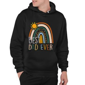 Best Dad Ever Rainbow Funny Fathers Day From Wife Daughter Cool Gift Hoodie - Thegiftio UK