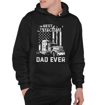 Best Truckin Dad Ever American Flag Fathers Day Tshirt Hoodie - Monsterry