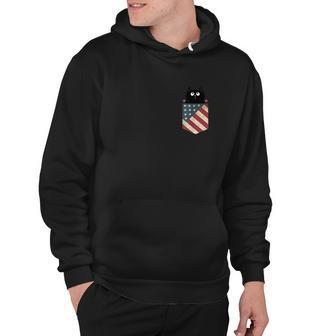 Black Cat In The Pocket Ready For A Hugging 4Th Of July Hoodie - Monsterry DE