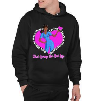 Black Nurse Living Her Best Life Tshirt Hoodie - Monsterry DE