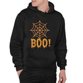 Boo Spider Web Halloween Quote Hoodie - Monsterry UK