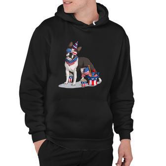 Boston Terrier Dog 4Th Of July Cap Sunglasses Usa Flag Fireworks Hoodie - Monsterry