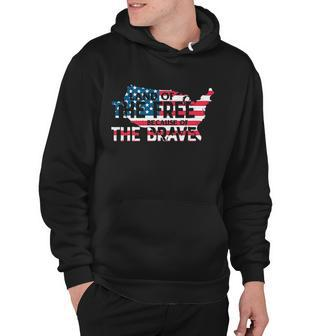 Brave Country Land Of The Free Because Of The Brave America Hoodie - Thegiftio UK