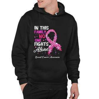 Breast Cancer Awareness In This Family No One Fights Alone Gift Hoodie - Monsterry