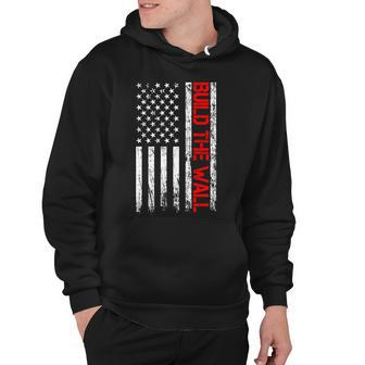 Build The Wall Distressed Flag Hoodie - Monsterry UK