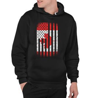 Canada Usa Mash-Up Maple Leaf Retro Flag Tshirt Hoodie - Monsterry CA