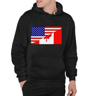 Canadian American Usa Flag Hoodie - Monsterry CA