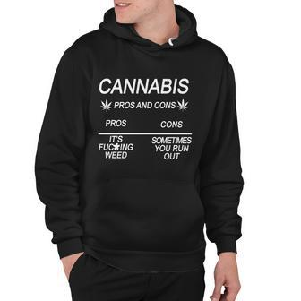 Cannabis Pros And Cons Weed Hoodie - Monsterry AU