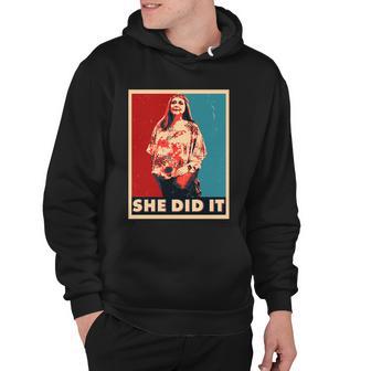 Carole Baskin Election Poster She Did It Hoodie - Monsterry CA