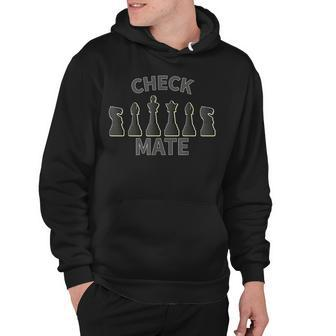 Chess Pieces King Queen Bishop Rook Pawn Checkmate Hoodie - Seseable