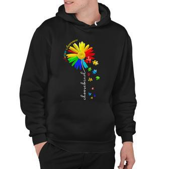Choose Kind Autism Awareness Sunflower Mom Autism Puzzle Hoodie - Monsterry