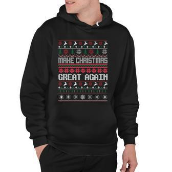 Make Christmas Great Again Ugly Christmas Sweater Men Hoodie - Thegiftio UK