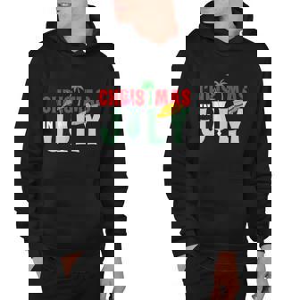 Christmas In July Merry Christmas Summer Funny Santa Hoodie - Thegiftio UK