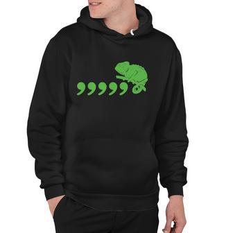 Comma Chameleon Funny Hoodie - Monsterry